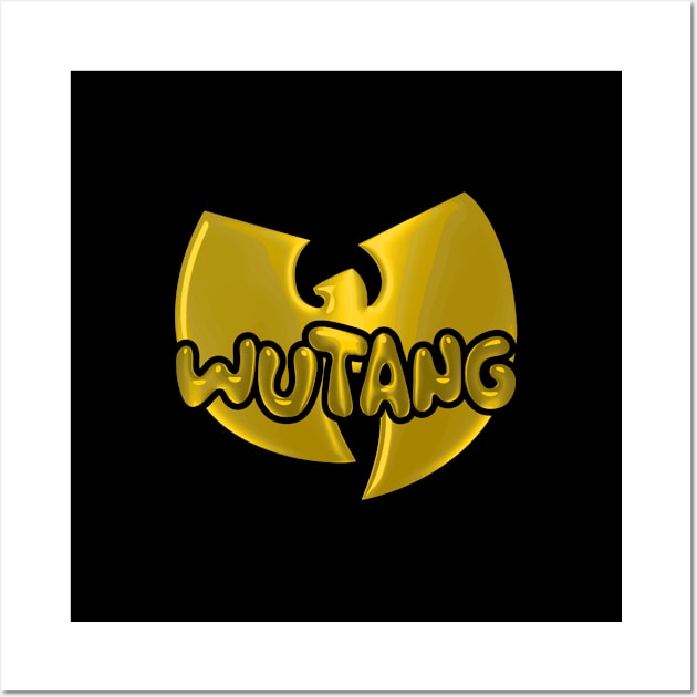 wutang clan 3d logo word lettering art Wall Art by idbihevier